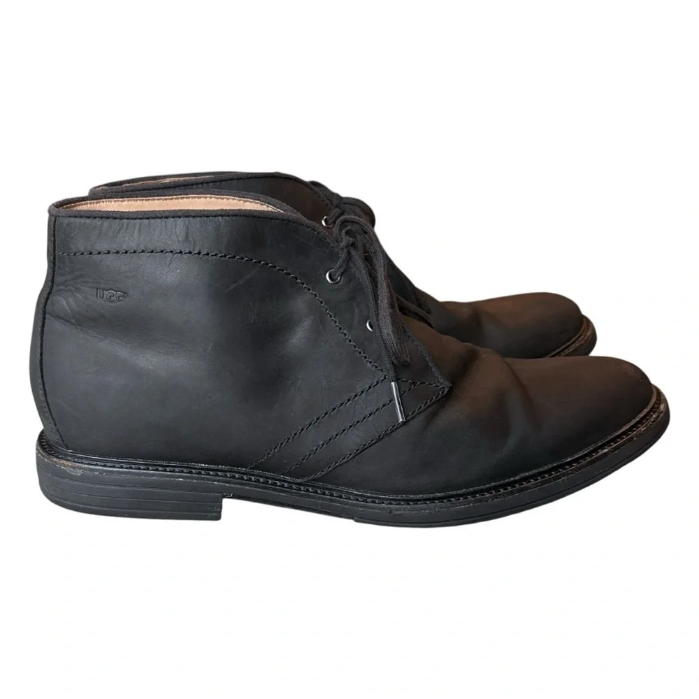 UGG Dagmann Full Grain Leather Chukka Boots in Black Men’s 14 1018684